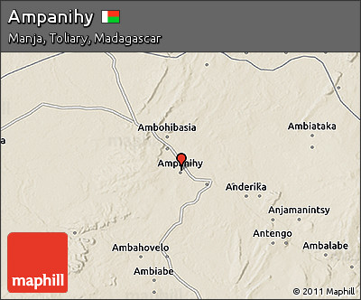 Shaded Relief 3D Map of Ampanihy