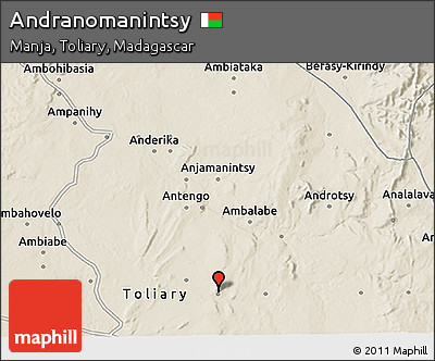 Shaded Relief 3D Map of Andranomanintsy