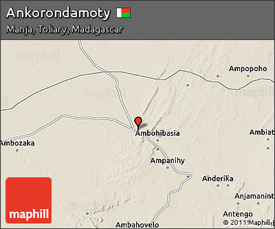 Shaded Relief 3D Map of Ankorondamoty