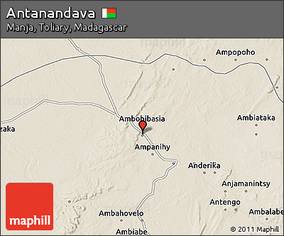 Shaded Relief 3D Map of Antanandava