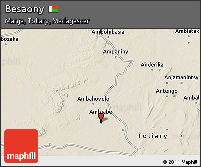 Shaded Relief 3D Map of Besaony