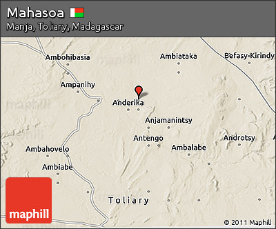 Shaded Relief 3D Map of Mahasoa