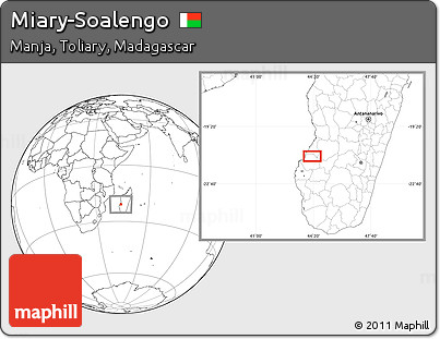 Blank Location Map of Miary-Soalengo