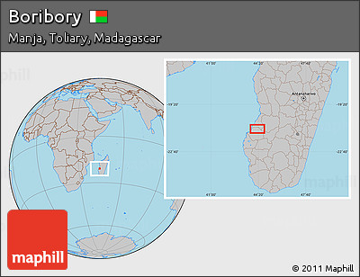 Gray Location Map of Boribory