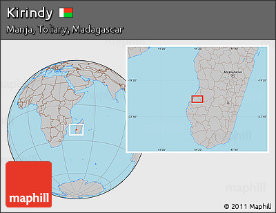 Gray Location Map of Kirindy