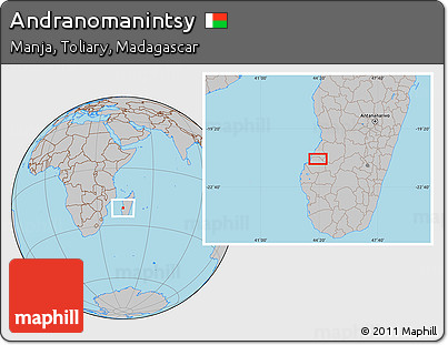 Gray Location Map of Andranomanintsy