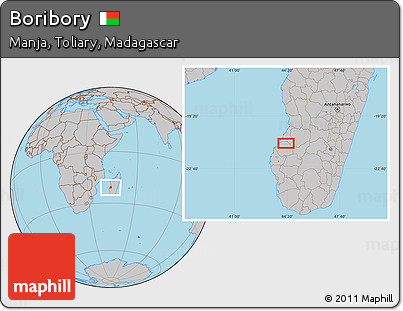 Gray Location Map of Boribory