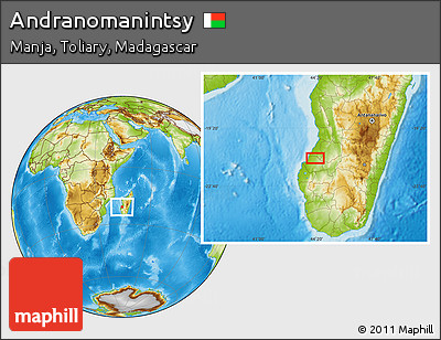 Physical Location Map of Andranomanintsy