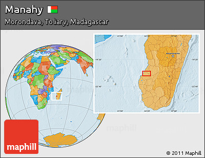 Political Location Map of Manahy