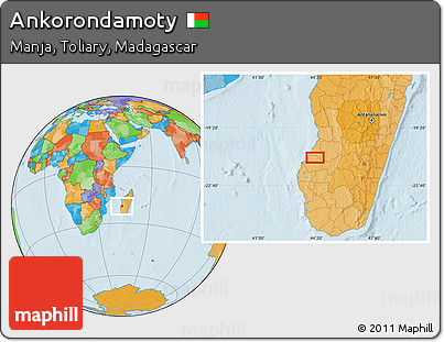 Political Location Map of Ankorondamoty