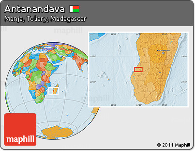 Political Location Map of Antanandava