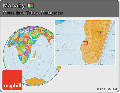 Political Location Map of Manahy