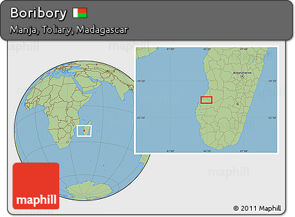 Savanna Style Location Map of Boribory
