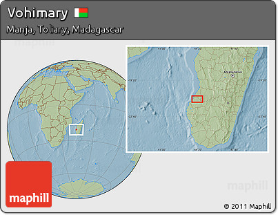 Savanna Style Location Map of Vohimary, hill shading