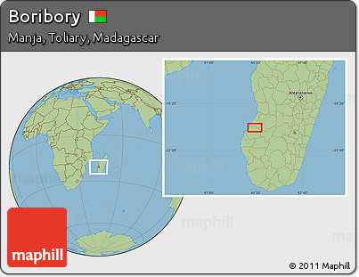 Savanna Style Location Map of Boribory