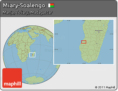 Savanna Style Location Map of Miary-Soalengo