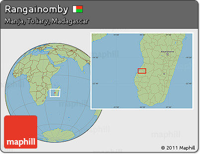 Savanna Style Location Map of Rangainomby