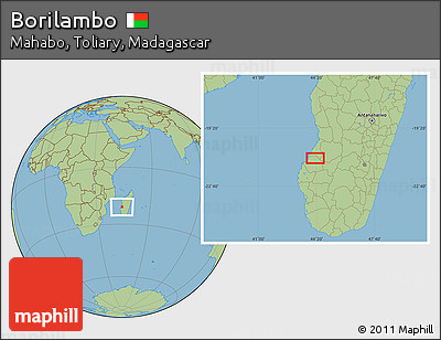 Savanna Style Location Map of Borilambo
