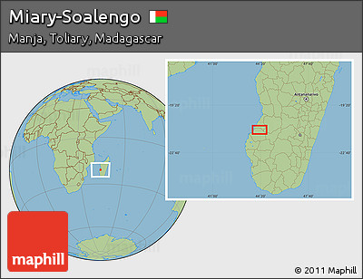 Savanna Style Location Map of Miary-Soalengo