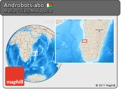Shaded Relief Location Map of Androbotsiabo