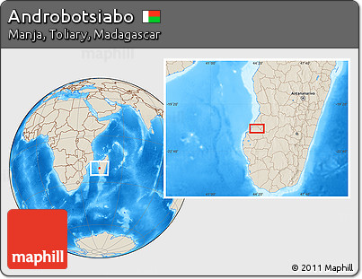Shaded Relief Location Map of Androbotsiabo