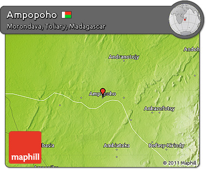 Physical Map of Ampopoho