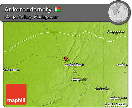 Physical Map of Ankorondamoty