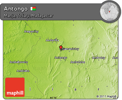 Physical Map of Antongo