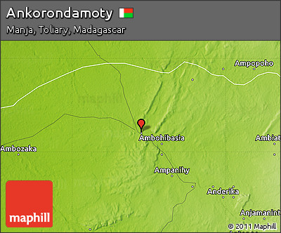 Physical Map of Ankorondamoty