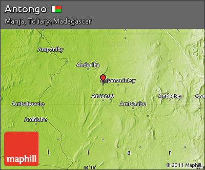 Physical Map of Antongo