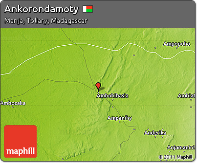 Physical Map of Ankorondamoty