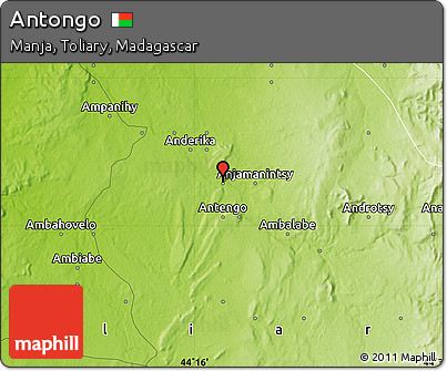 Physical Map of Antongo