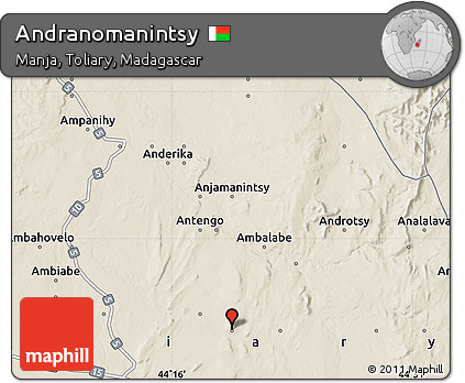 Shaded Relief Map of Andranomanintsy