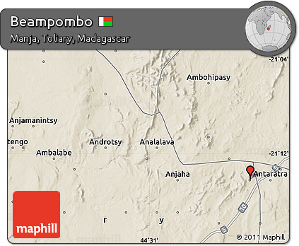 Shaded Relief Map of Beampombo
