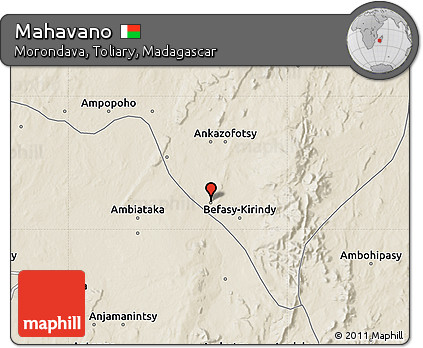 Shaded Relief Map of Mahavano