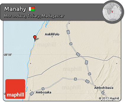 Shaded Relief Map of Manahy