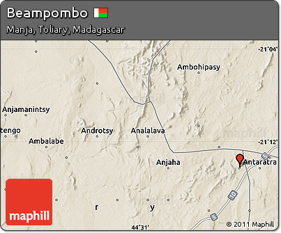 Shaded Relief Map of Beampombo