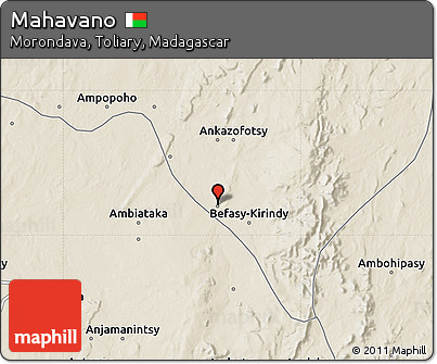 Shaded Relief Map of Mahavano