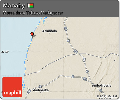 Shaded Relief Map of Manahy