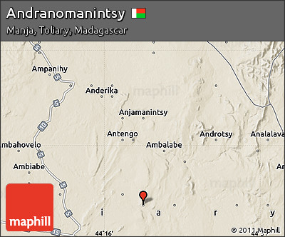 Shaded Relief Map of Andranomanintsy