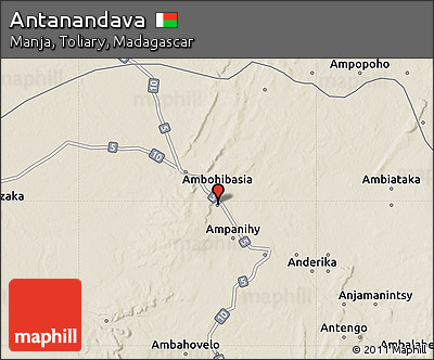 Shaded Relief Map of Antanandava