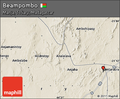 Shaded Relief Map of Beampombo
