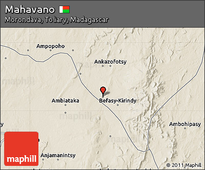 Shaded Relief Map of Mahavano