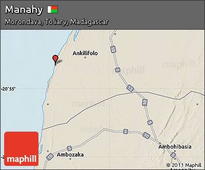 Shaded Relief Map of Manahy