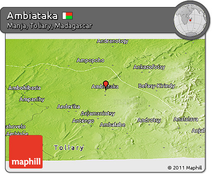 Physical Panoramic Map of Ambiataka