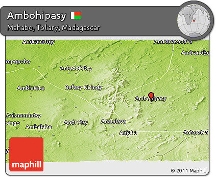 Physical Panoramic Map of Ambohipasy