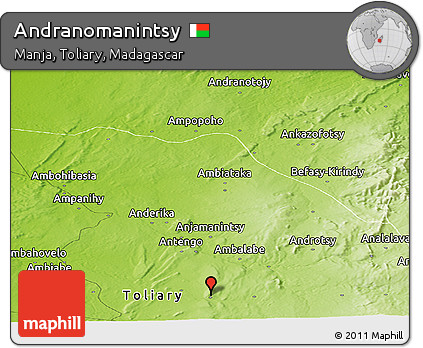 Physical Panoramic Map of Andranomanintsy