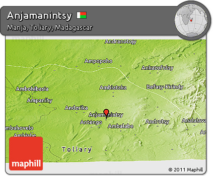 Physical Panoramic Map of Anjamanintsy
