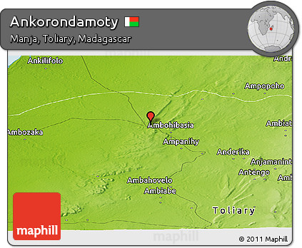 Physical Panoramic Map of Ankorondamoty