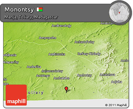 Physical Panoramic Map of Monontsy